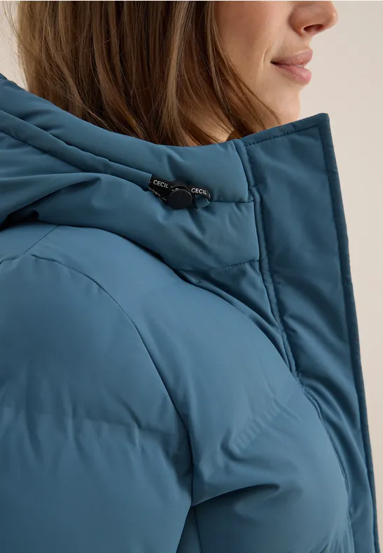 Sportive Jacke mit Kapuze moonstone blue