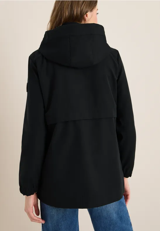 Kurze Trench Jacke Black