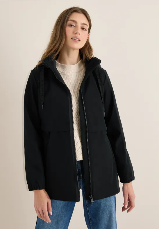 Kurze Trench Jacke Black