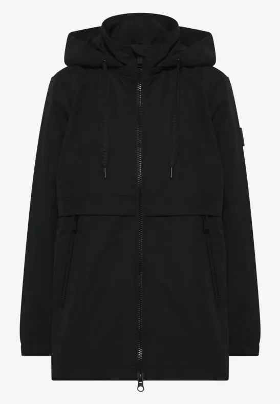 Kurze Trench Jacke Black