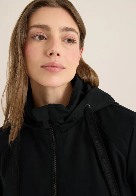 Kurze Trench Jacke Black
