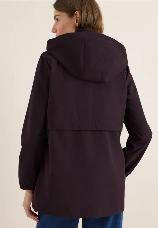 Kurze Trench Jacke dark plum