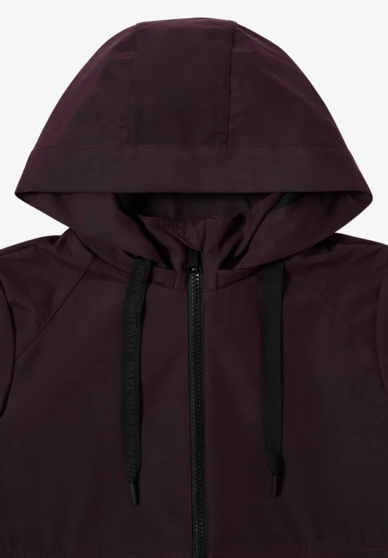 Kurze Trench Jacke dark plum
