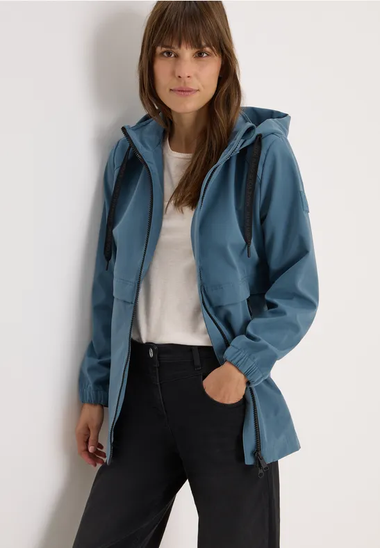Kurze Trench Jacke moonstone blue