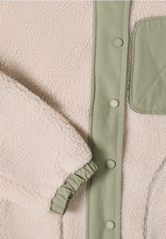 Kapuzenjacke teddy vanilla white