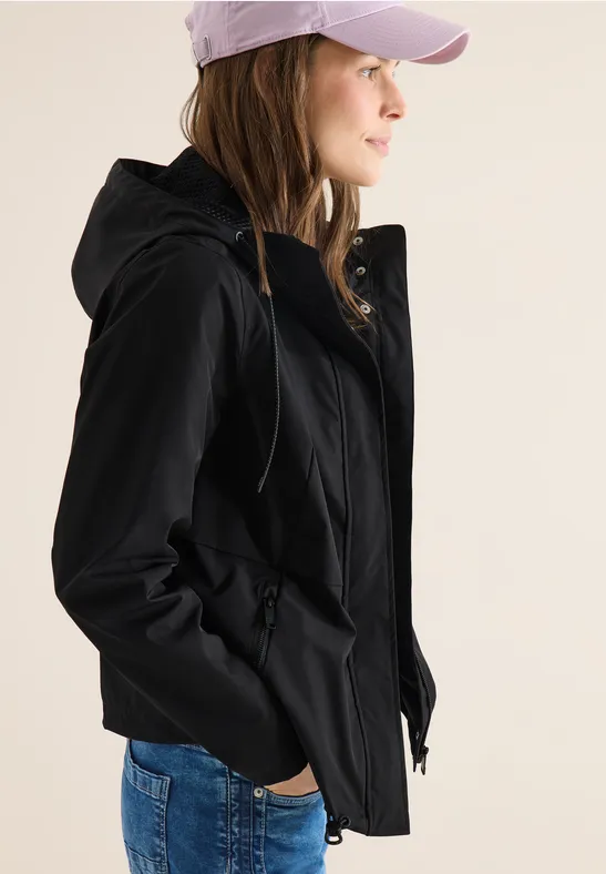 Windjack met capuchon Black