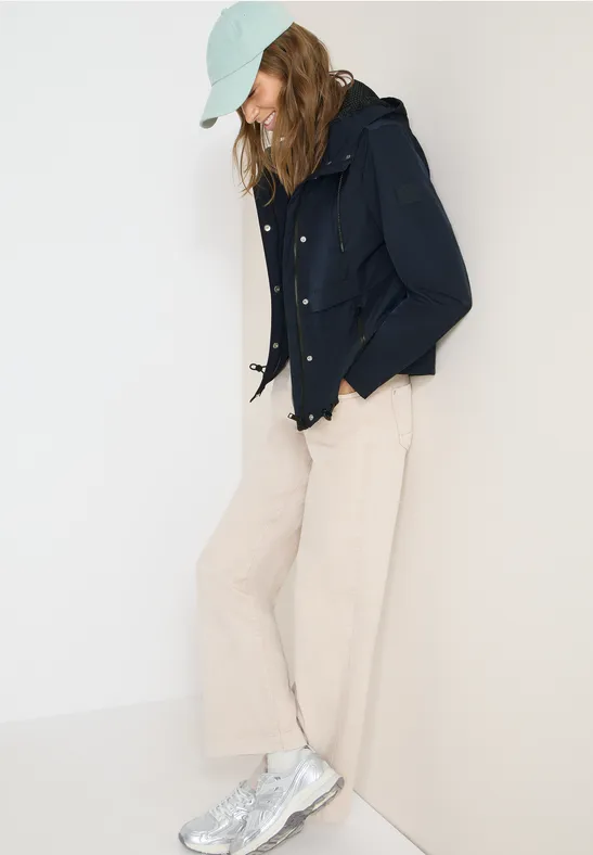 Windbreaker mit Hoodie blue navy