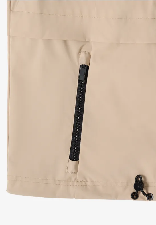 Windbreaker mit Hoodie crispy camel