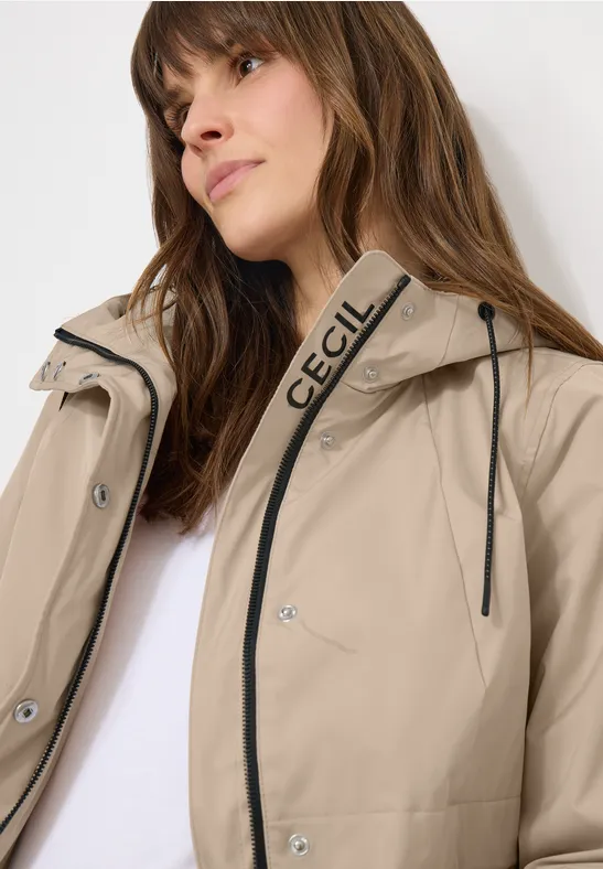 Windbreaker mit Hoodie crispy camel