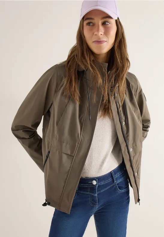 Windbreaker mit Hoodie mocha taupe