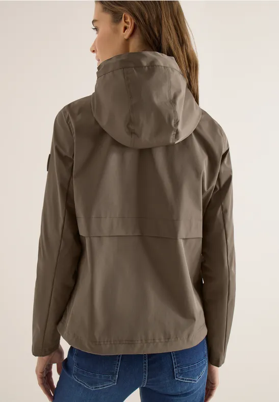 Windbreaker mit Hoodie mocha taupe