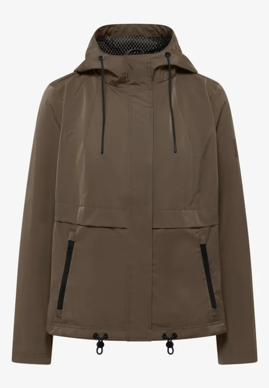 Windbreaker mit Hoodie mocha taupe