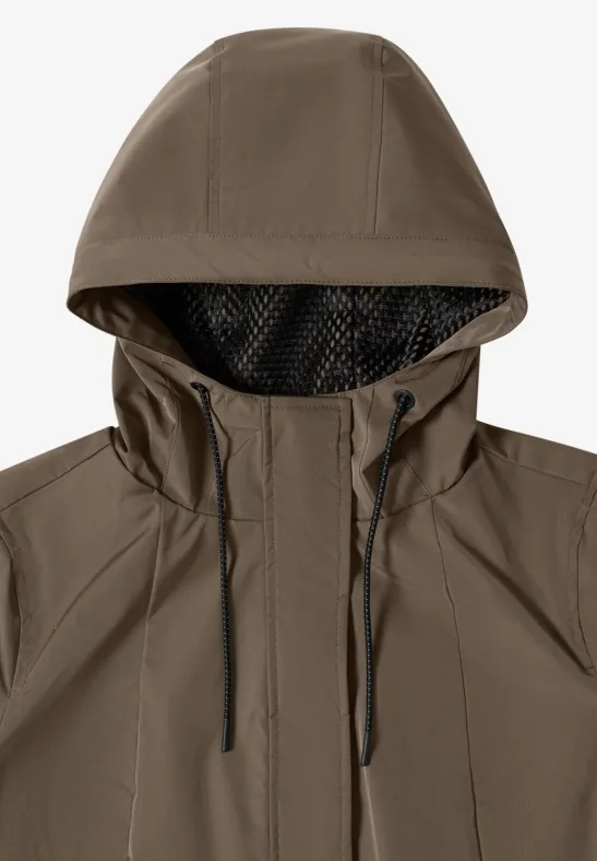 Windbreaker mit Hoodie mocha taupe