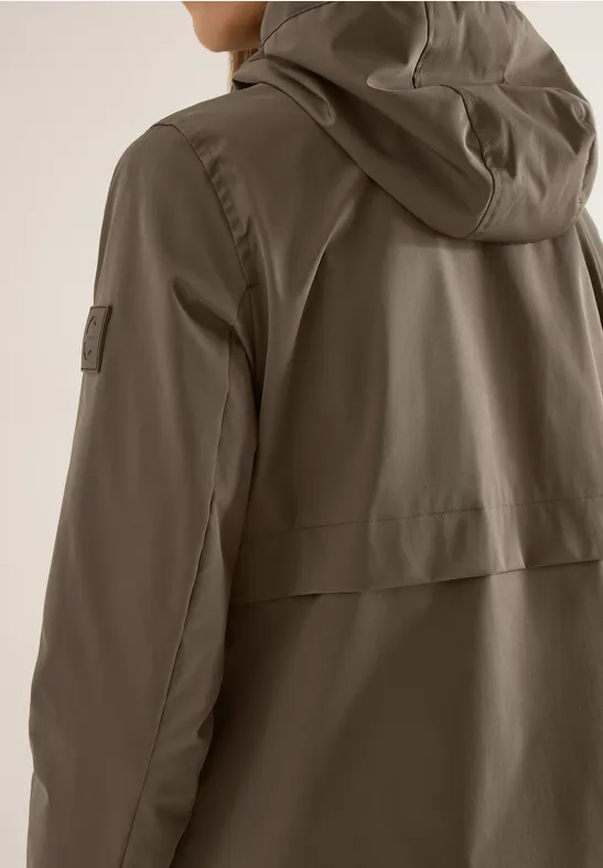 Windbreaker mit Hoodie mocha taupe