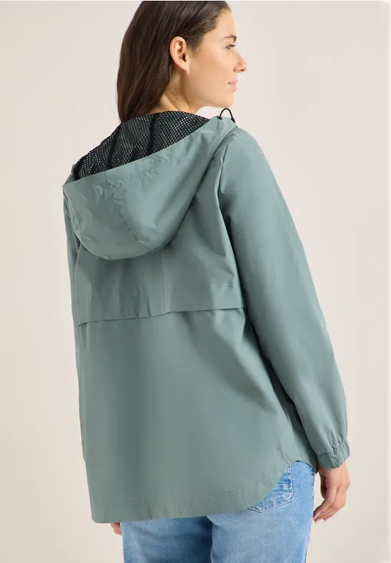 Jacke in A-Linie kelp green