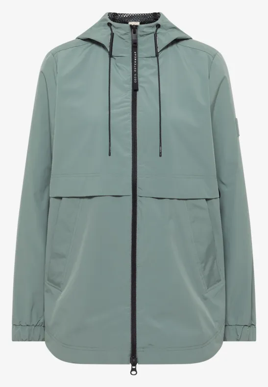 Jacke in A-Linie kelp green