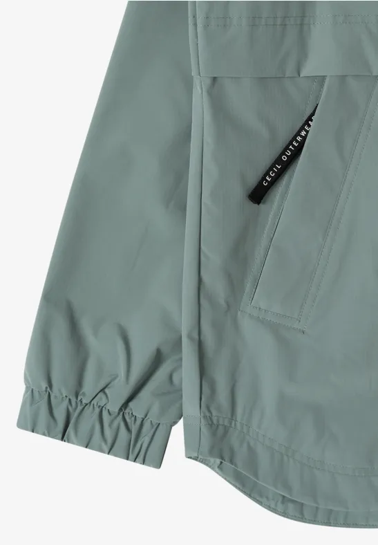 Jacke in A-Linie kelp green