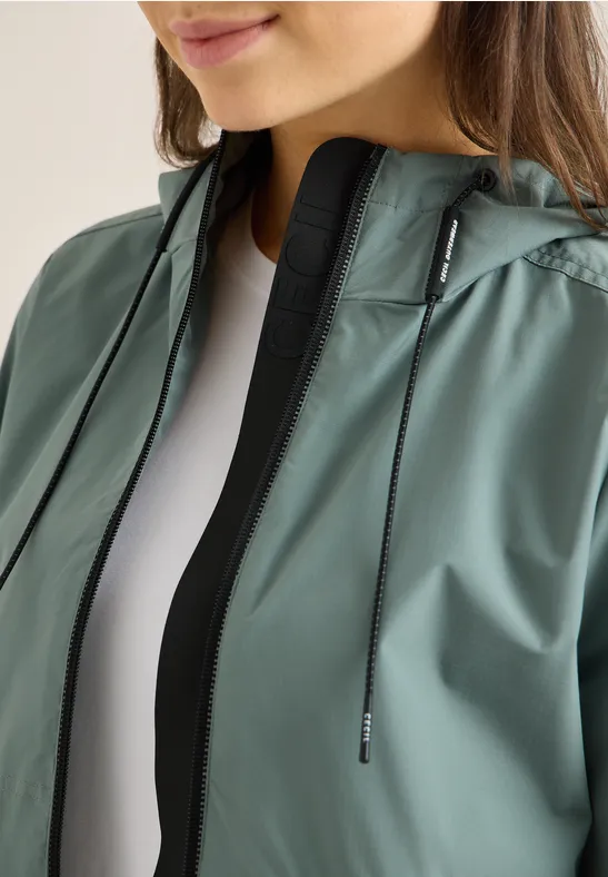 Jacke in A-Linie kelp green