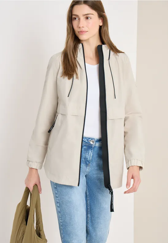 Jacke in A-Linie dust beige