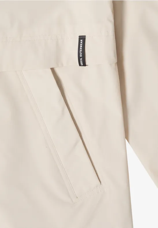 Jacke in A-Linie dust beige