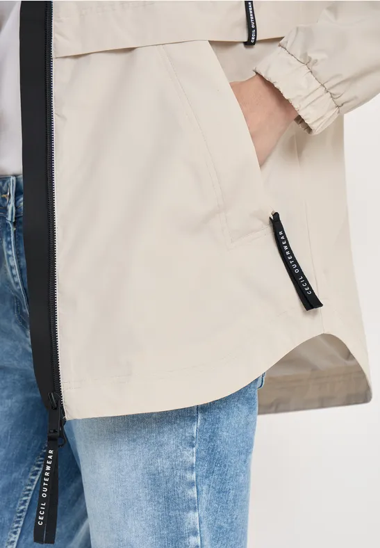 Jacke in A-Linie dust beige