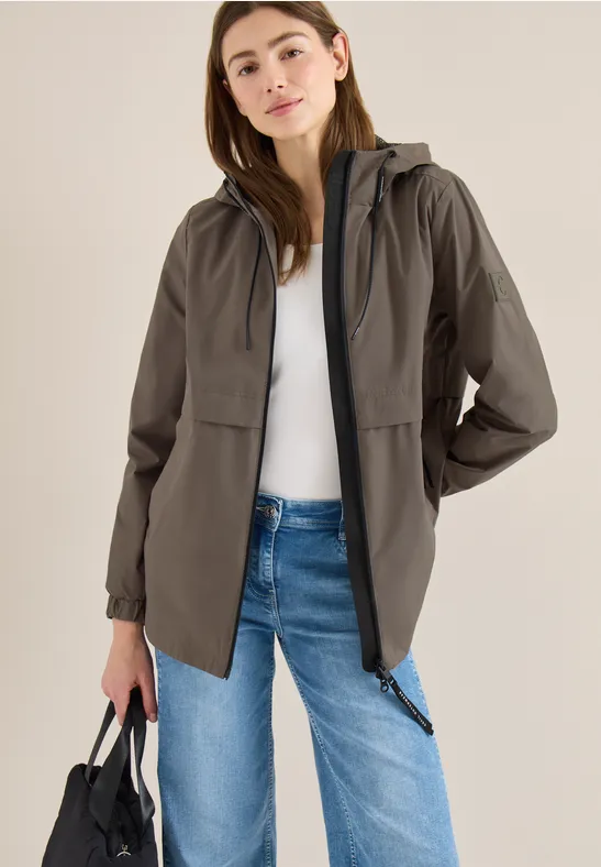 Jacke in A-Linie mocha taupe