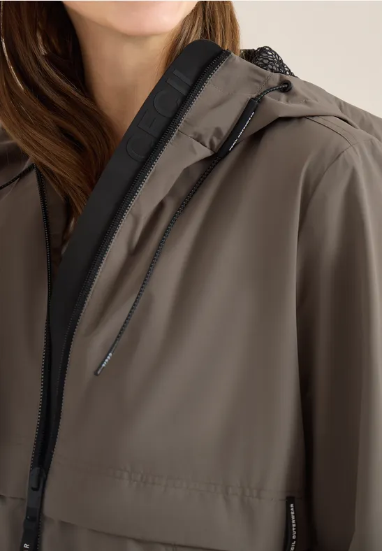 Jacke in A-Linie mocha taupe