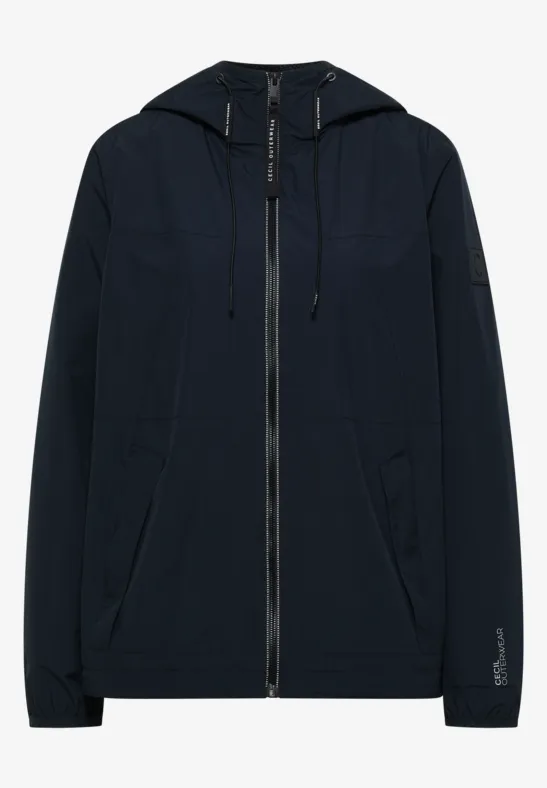 Jas met capuchon en trekkoord blue navy