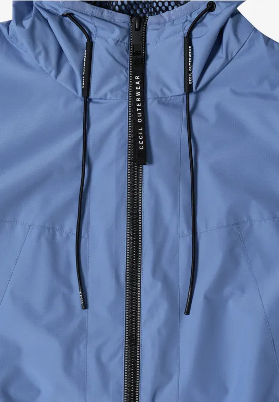 Jacke mit Kapuze und Tunnelzug coal blue