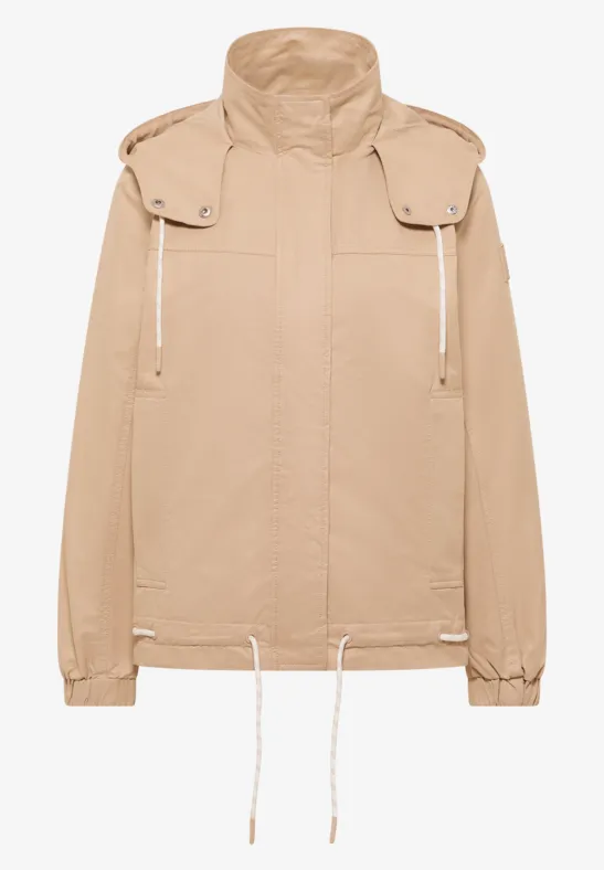 Jas met trekkoord crispy camel