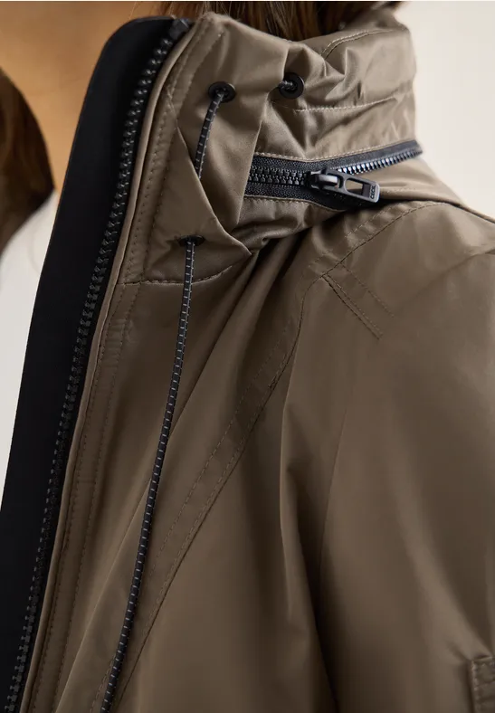 Sportief windjack mocha taupe