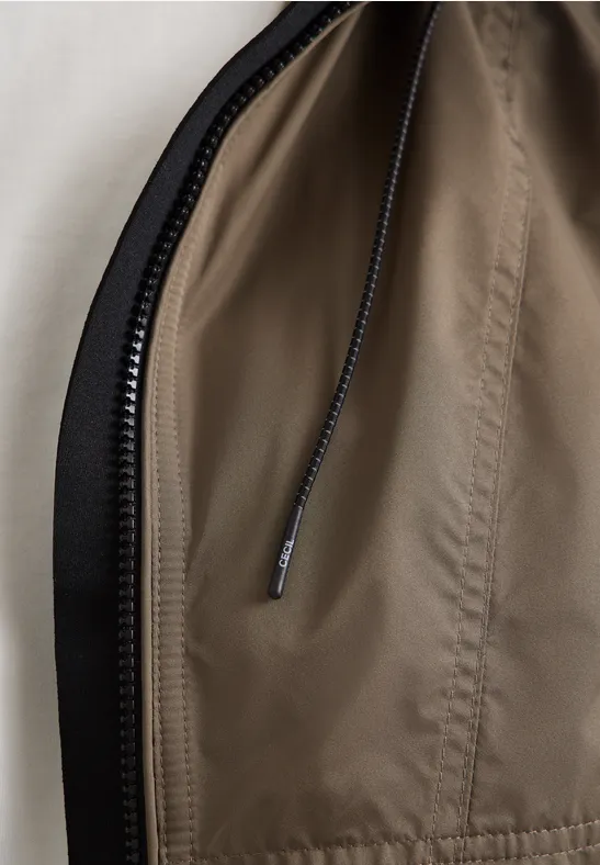 Sportief windjack mocha taupe