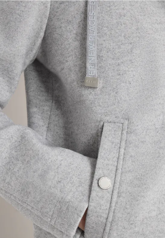 Hoodie Jacke silvery beige melange