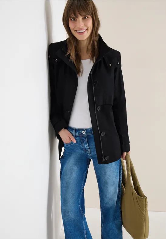 Trench-coat midi Black