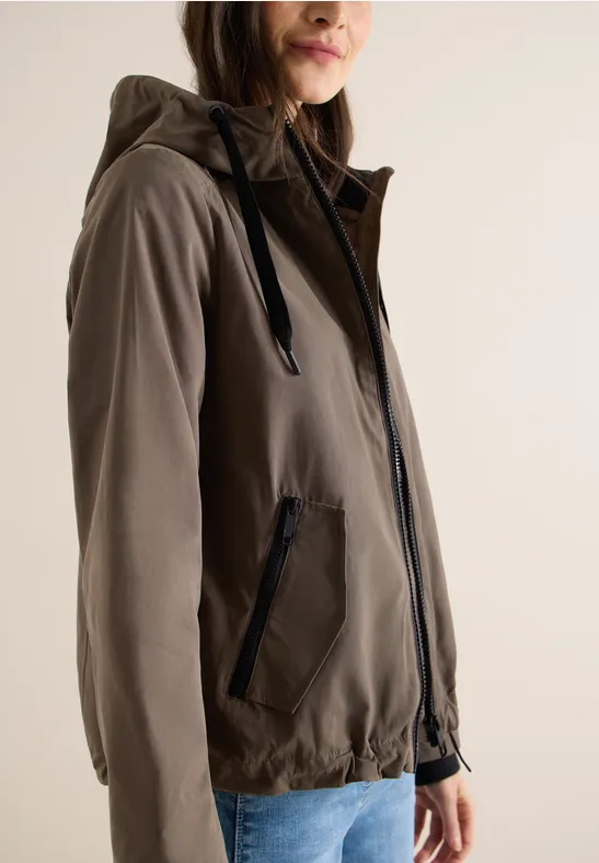 Kurze Jacke mocha taupe