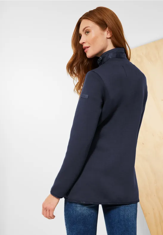Veste scuba dans un mélange de matières deep blue