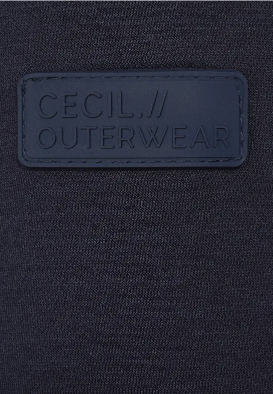 Veste scuba dans un mélange de matières deep blue