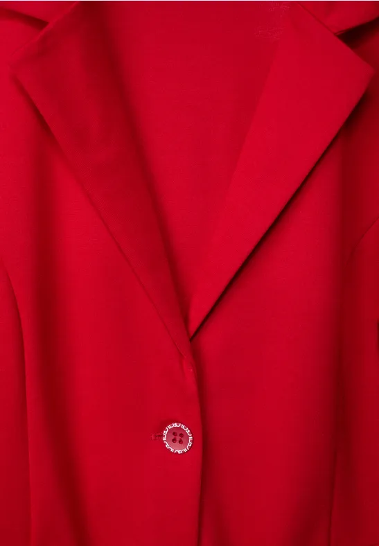 Basic Blazer in Unifarbe strong red