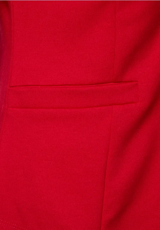 Basic Blazer in Unifarbe strong red