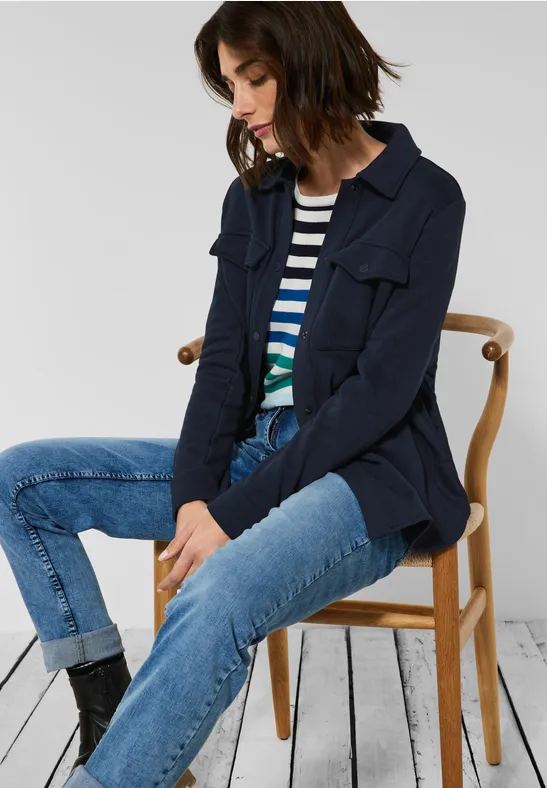 Sweat overshirt deep blue