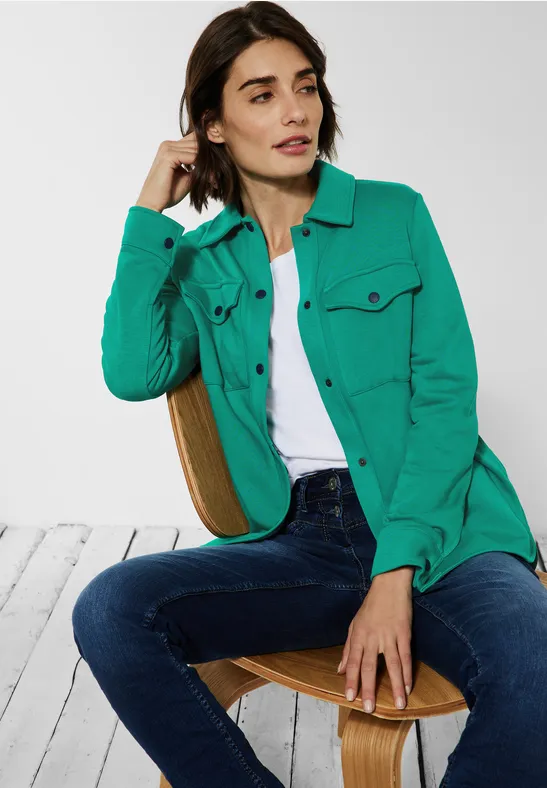Sweat Overshirt smaragd green