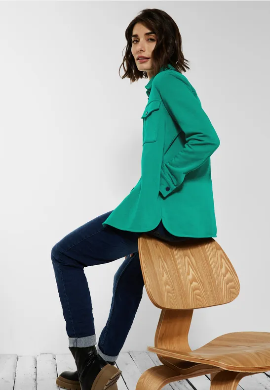 Sweat Overshirt smaragd green