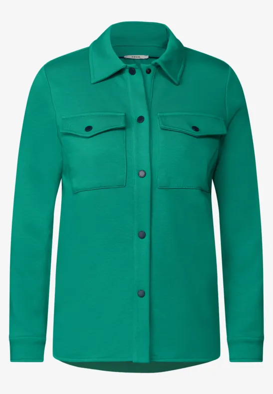 Sweat Overshirt smaragd green