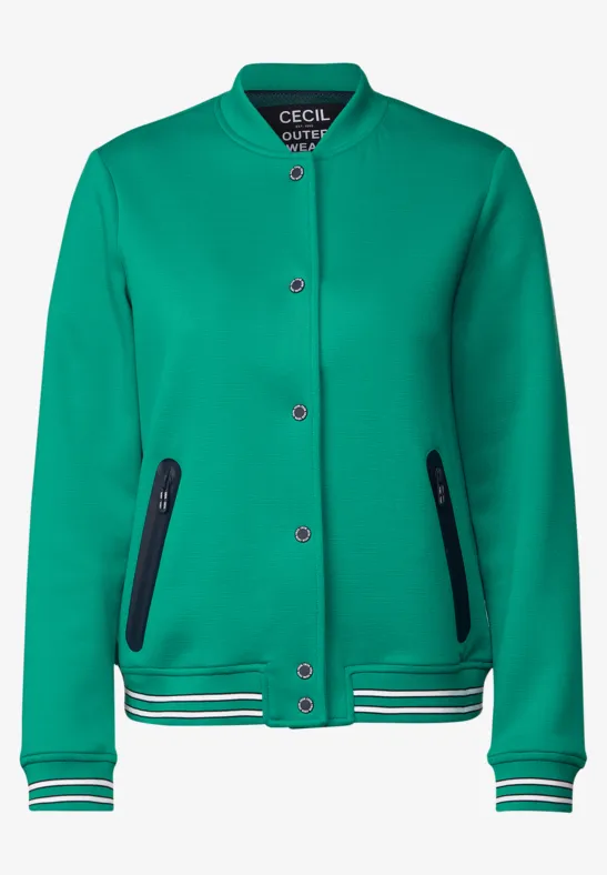 Long Jersey Blazer smaragd green