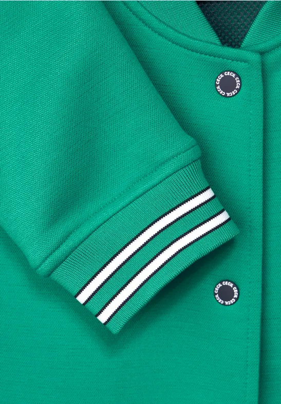 Long Jersey Blazer smaragd green