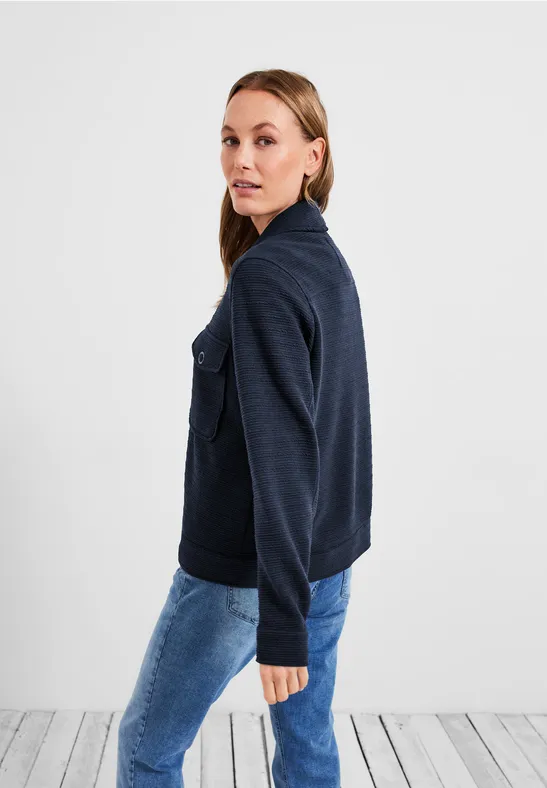 Shirtjacke mit Struktur deep blue