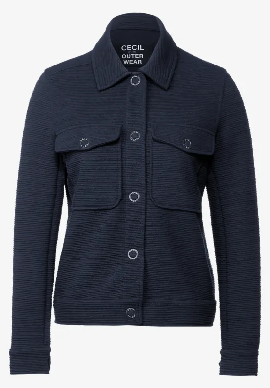 Shirtjacke mit Struktur deep blue