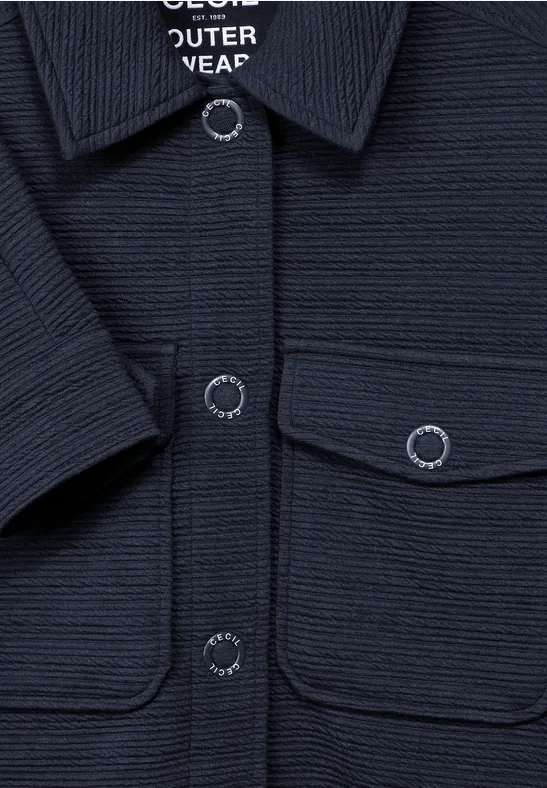 Shirtjacke mit Struktur deep blue