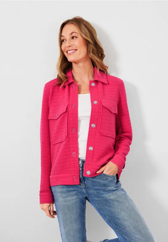 Shirtjas met structuur fresh pink