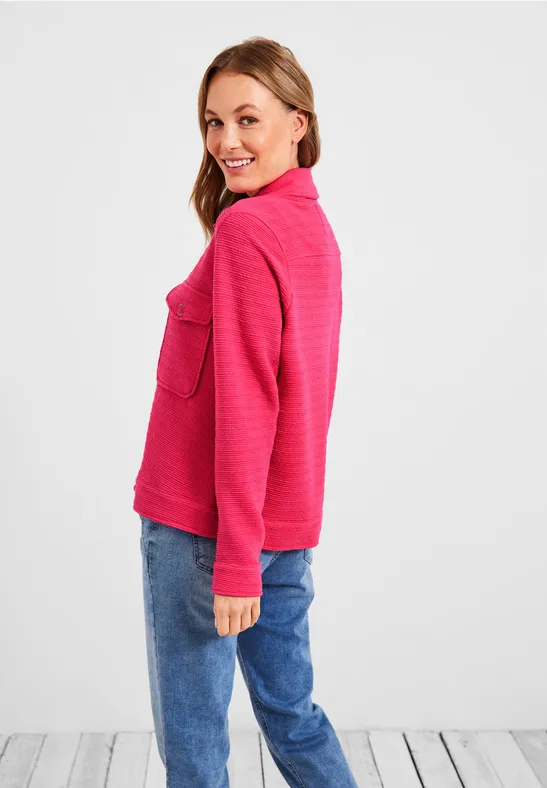 Shirtjas met structuur fresh pink
